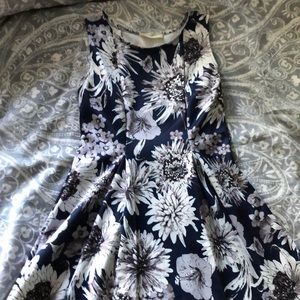 Bold floral a-line dress
